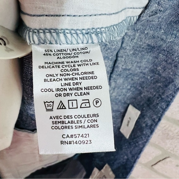 LOFT NWT 4” Linen Blend Shorts in Blue Size 2 - Picture 10 of 10